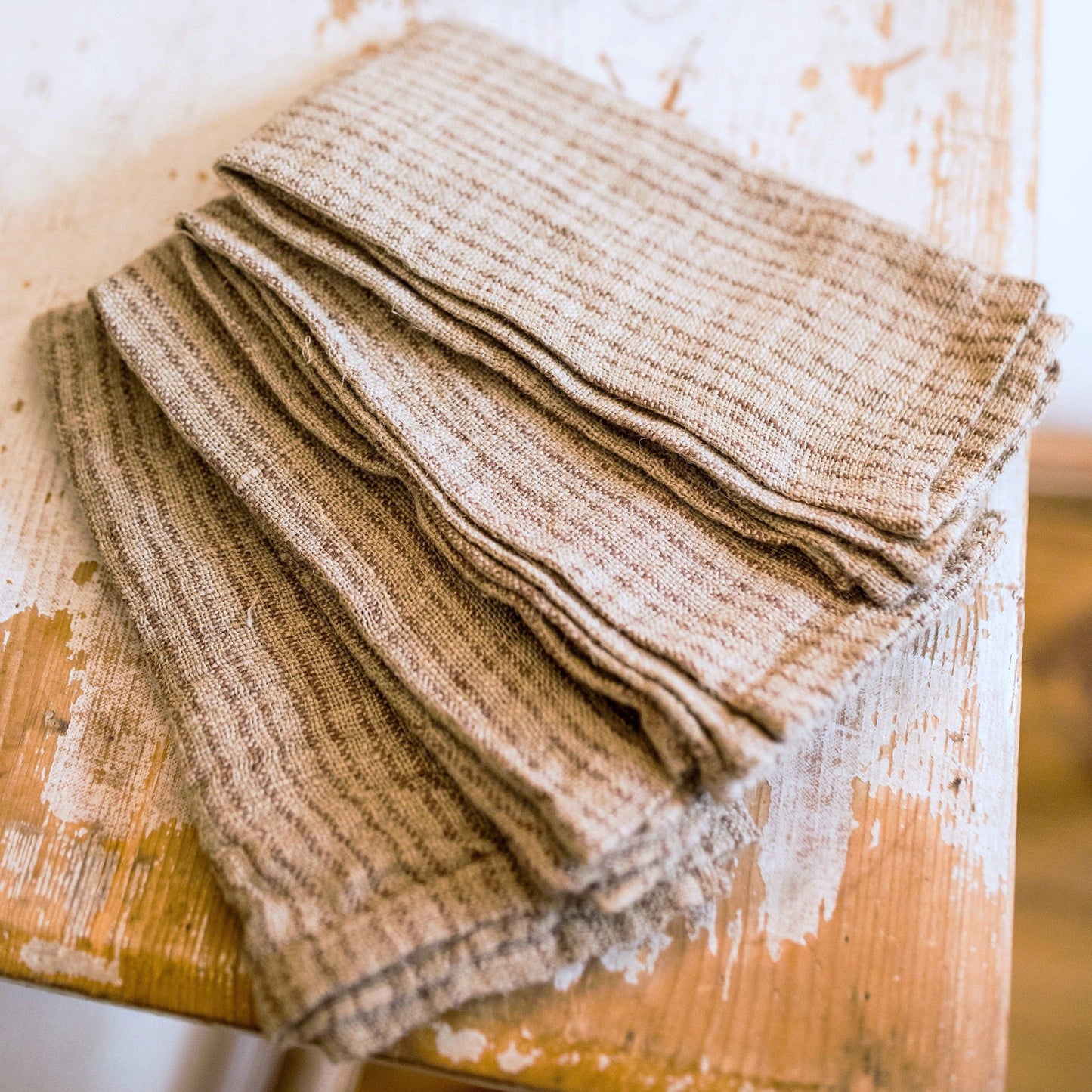 Brown Square Linen Napkins