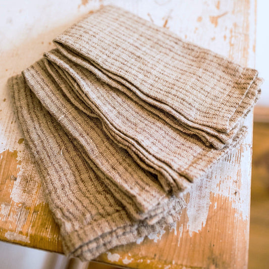 Brown Square Linen Napkins