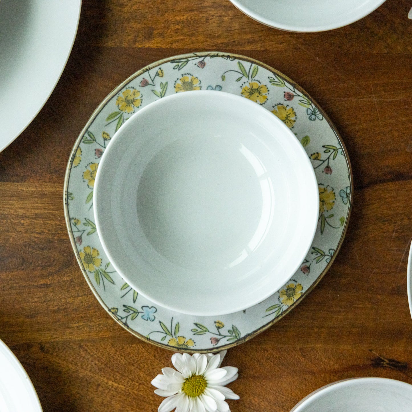 Hand-Painted Floral Plate