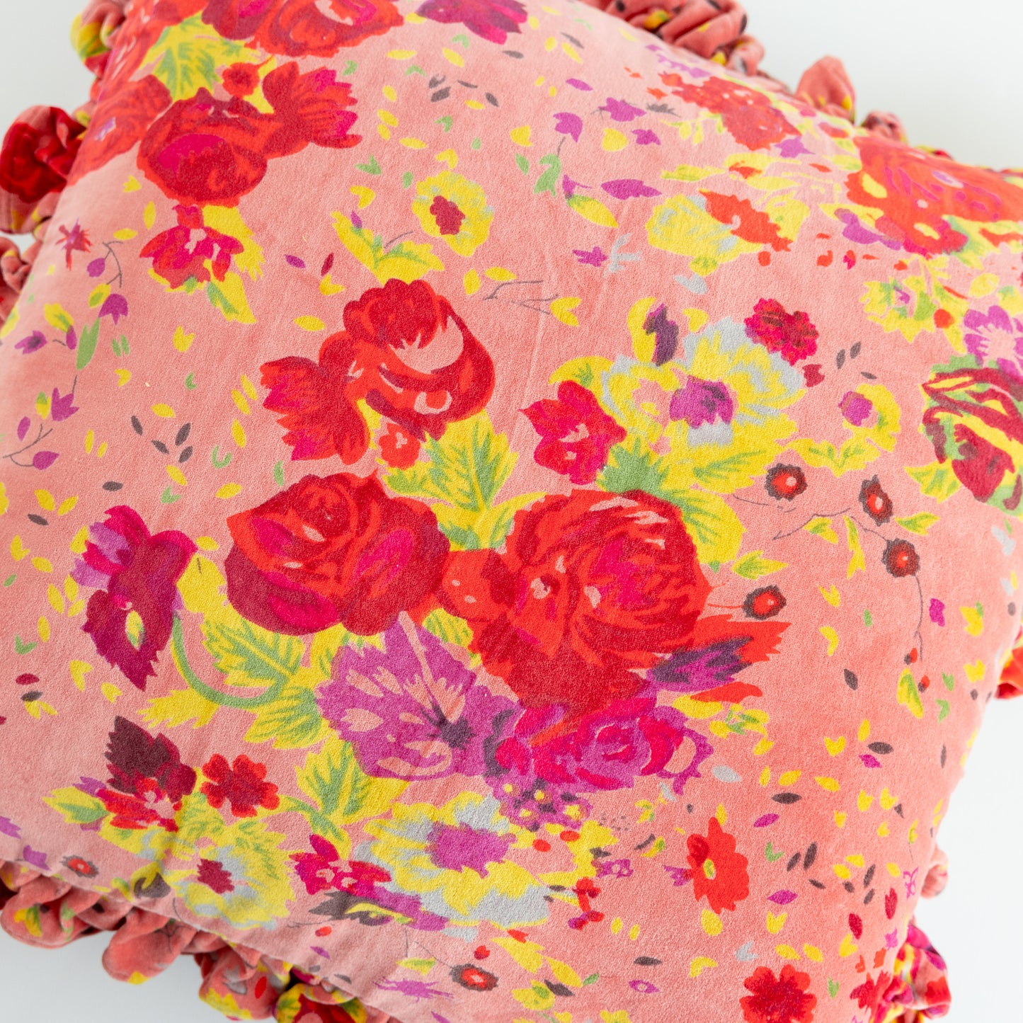 Velvet Floral Printed Pillow