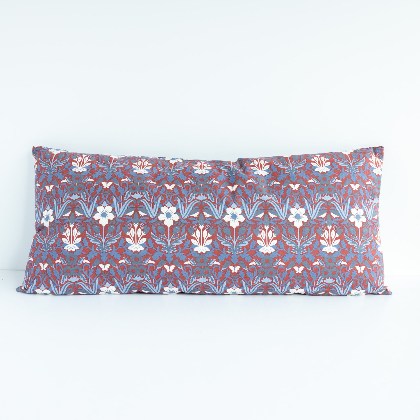 Lumbar Pillow with Floral Pattern