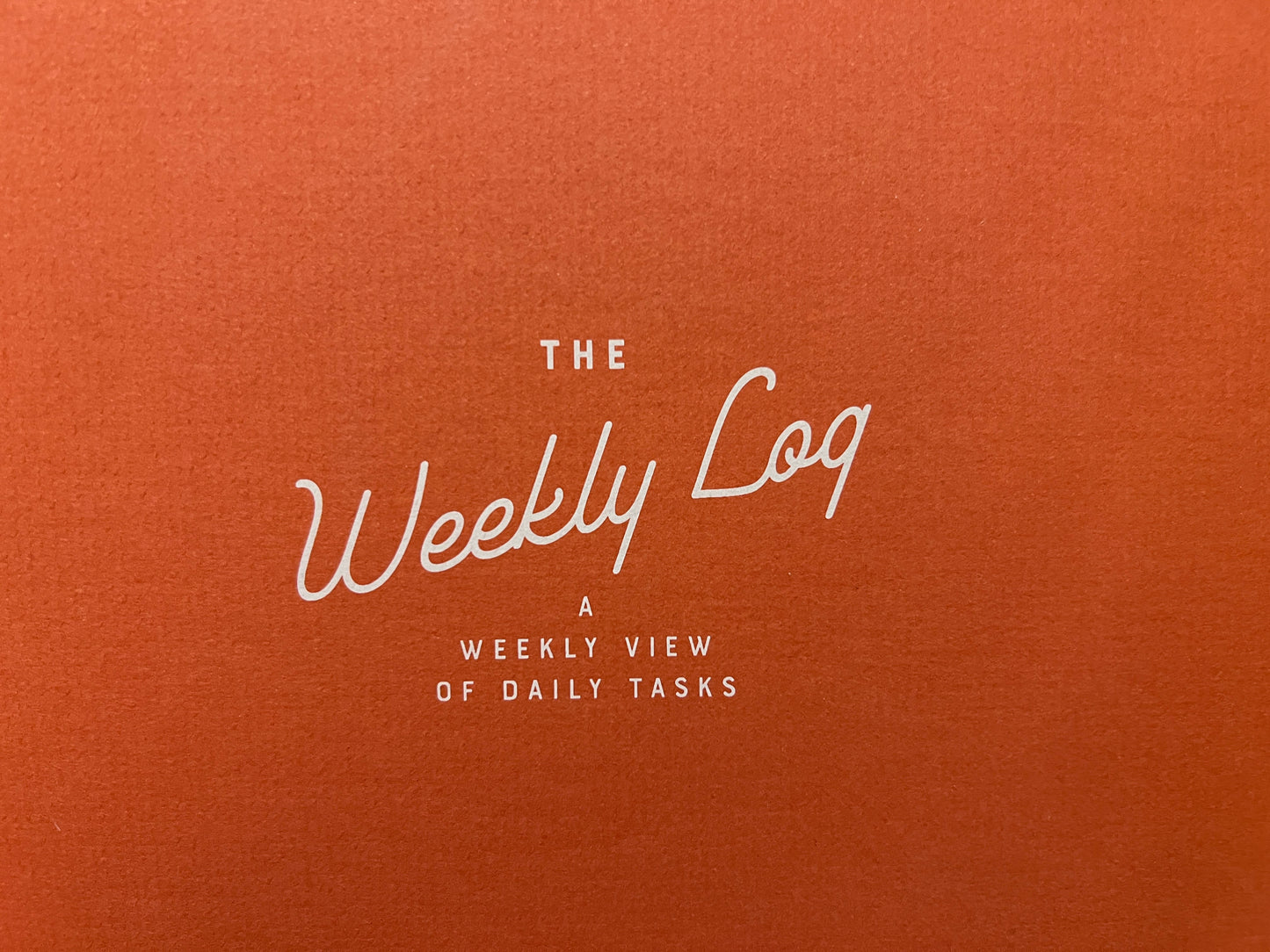 The Weekly Log Planner