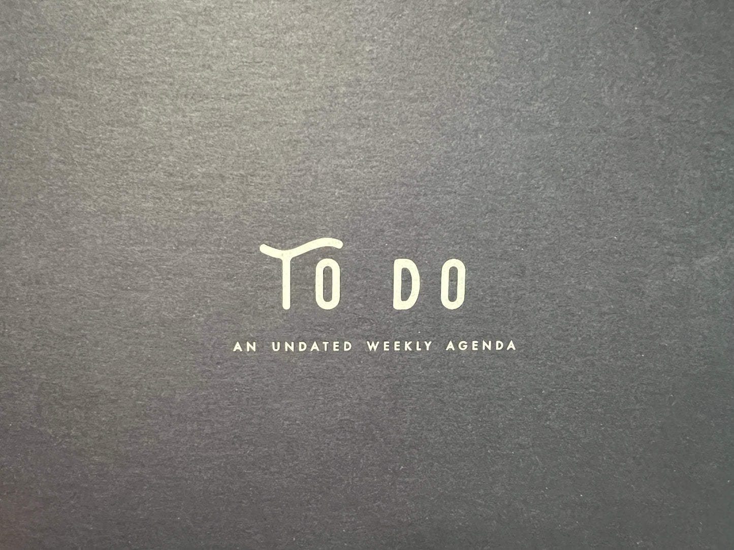 To Do Undated Weekly Planner