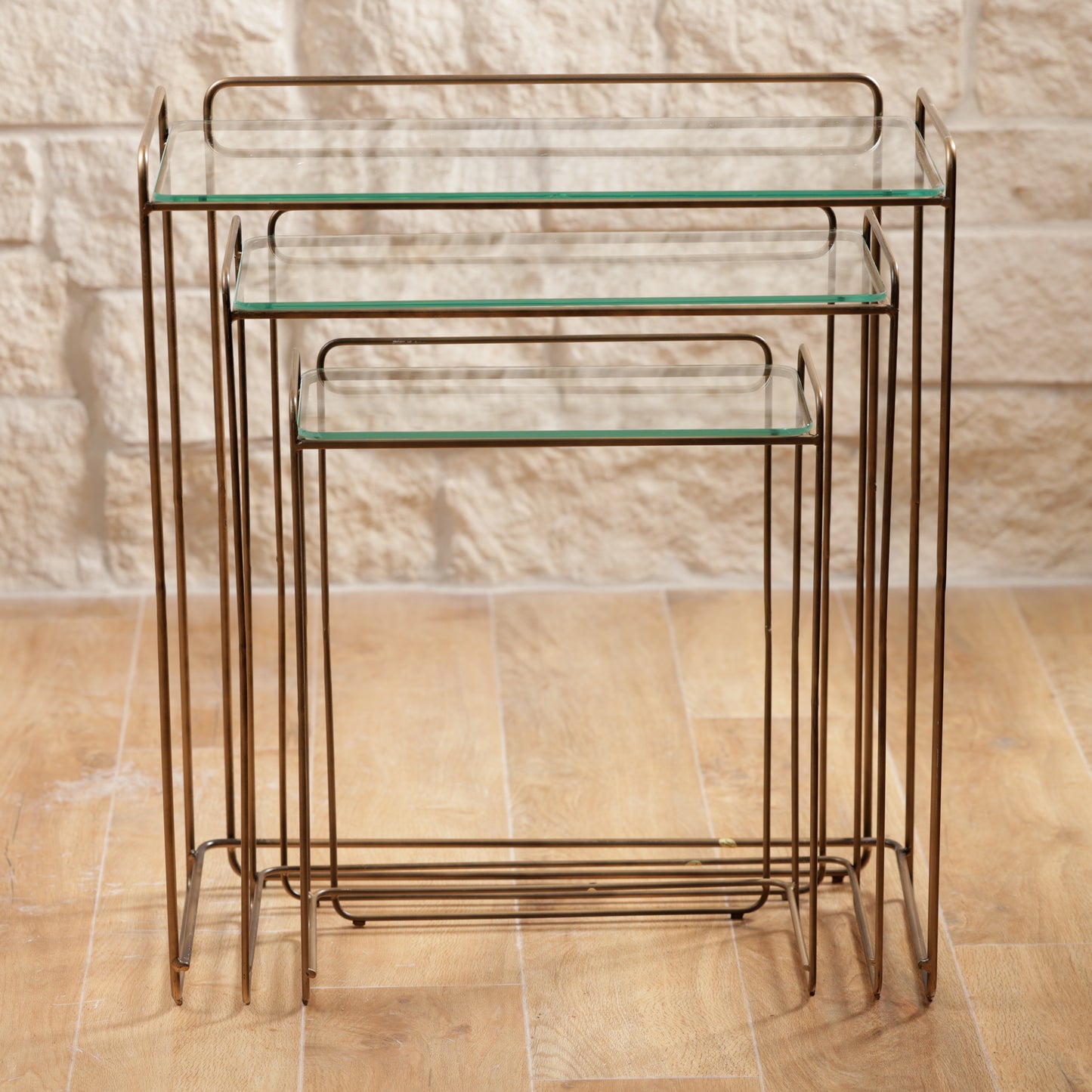 Antique Brass Side Table
