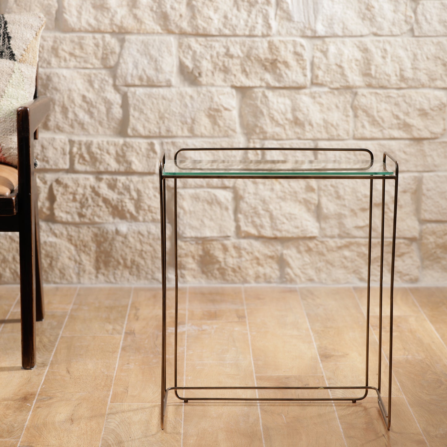 Antique Brass Side Table