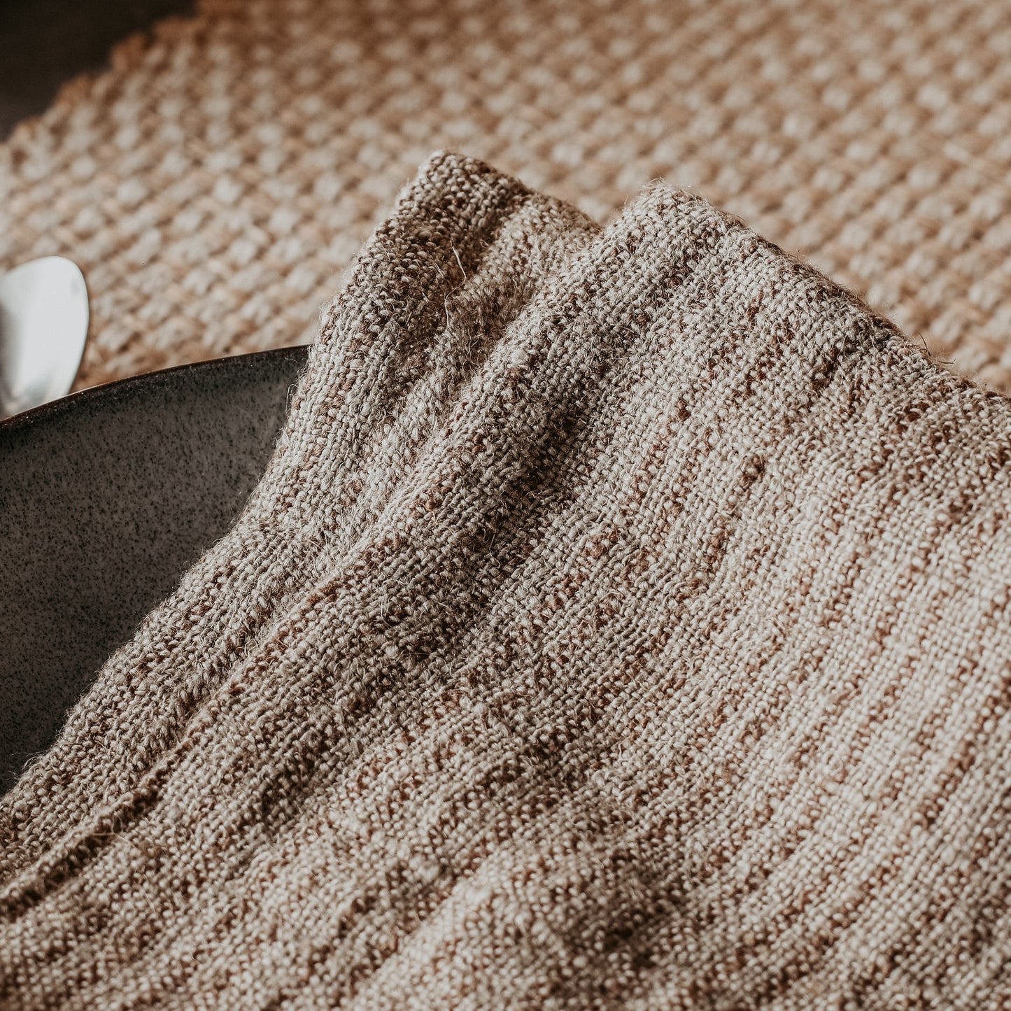 Brown Square Linen Napkins