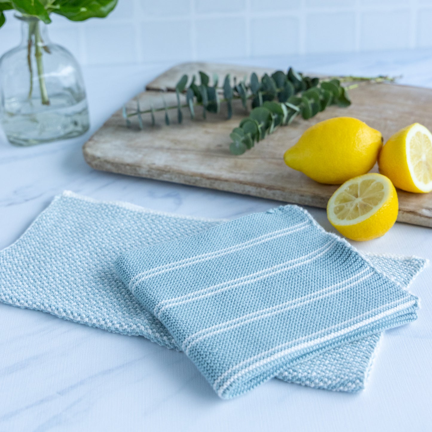 Cotton Knit Dish Cloths, Set of 2