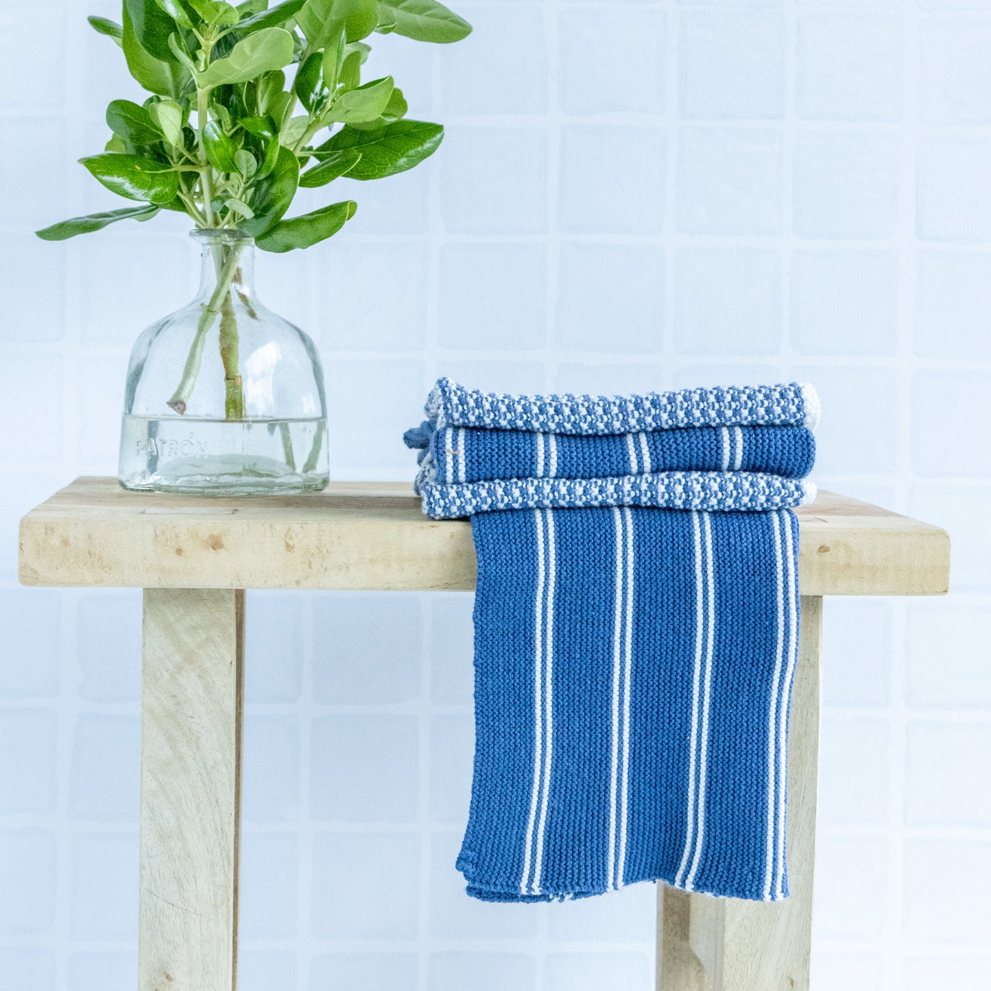 Cotton Knit Dish Cloths, Set of 2