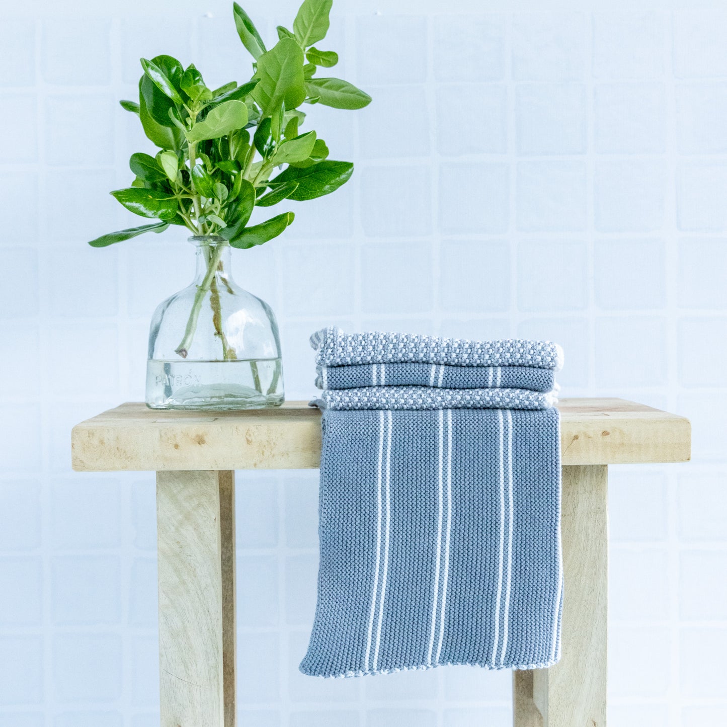 Cotton Knit Dish Cloths, Set of 2
