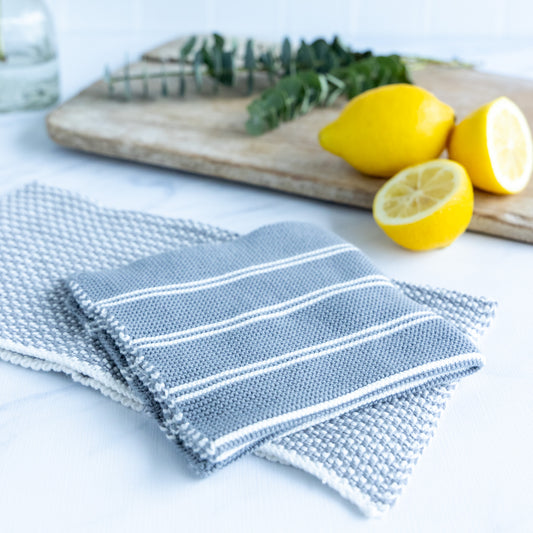 Cotton Knit Dish Cloths, Set of 2