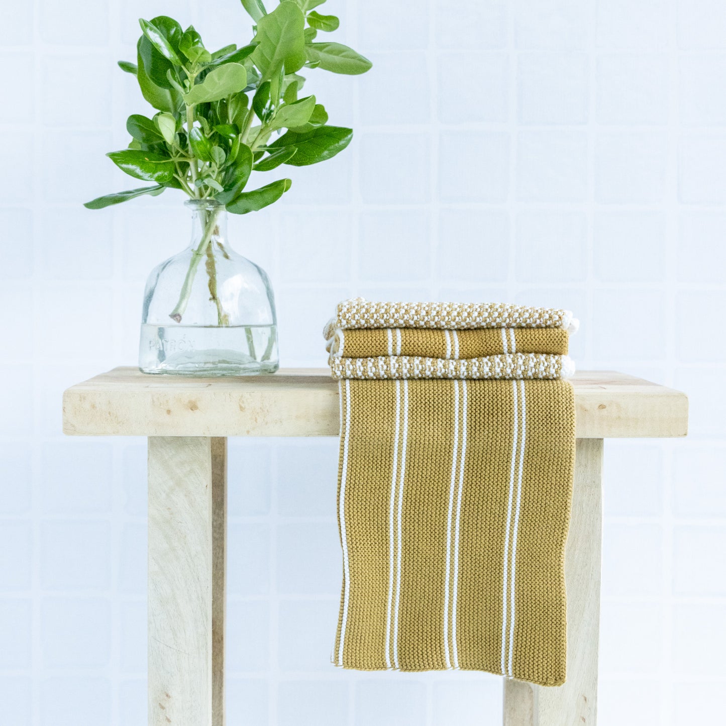 Cotton Knit Dish Cloths, Set of 2
