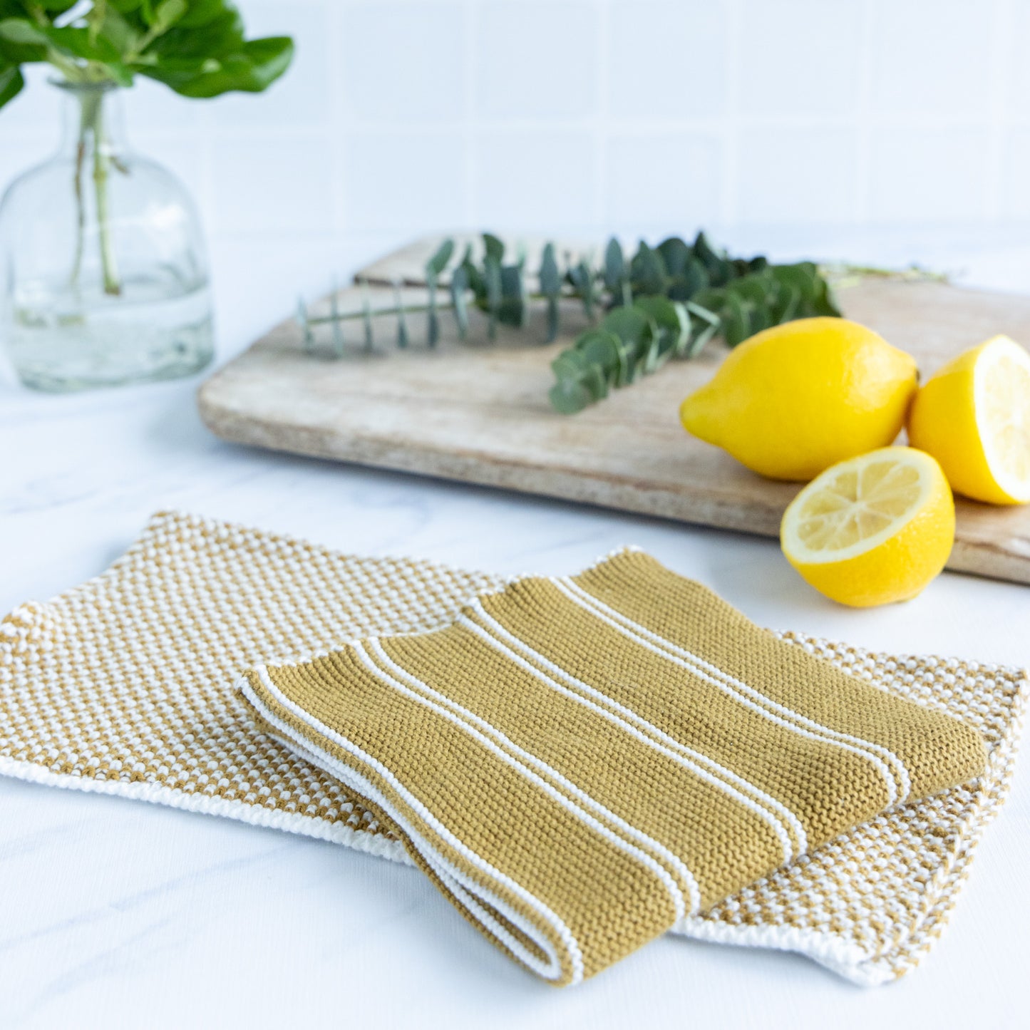 Cotton Knit Dish Cloths, Set of 2