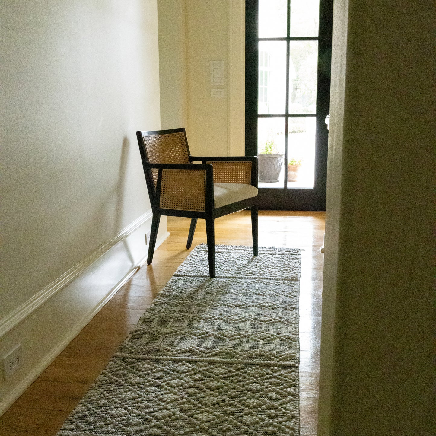 Woven Runner Rug with Fringe