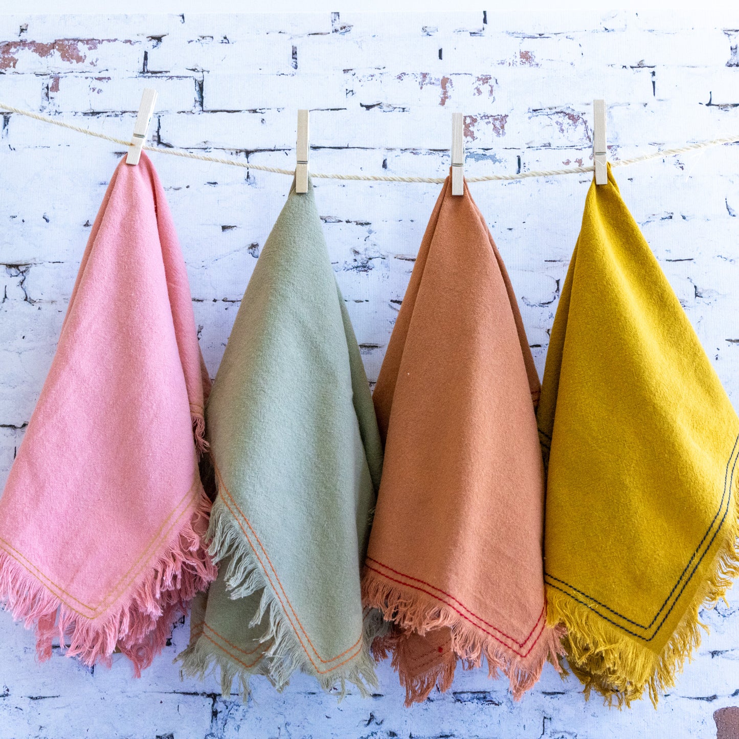 Woven Fringed Tea Towel