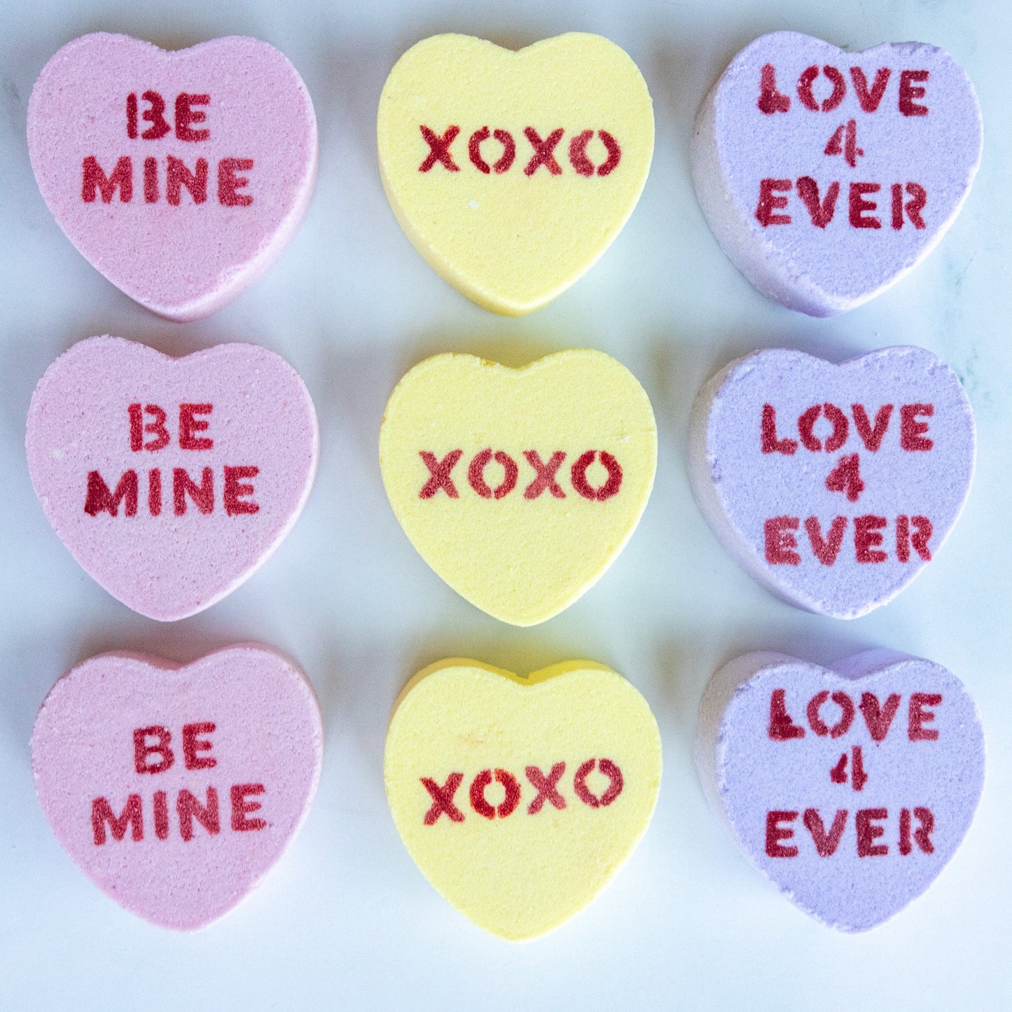 Conversation Heart Bath Bombs