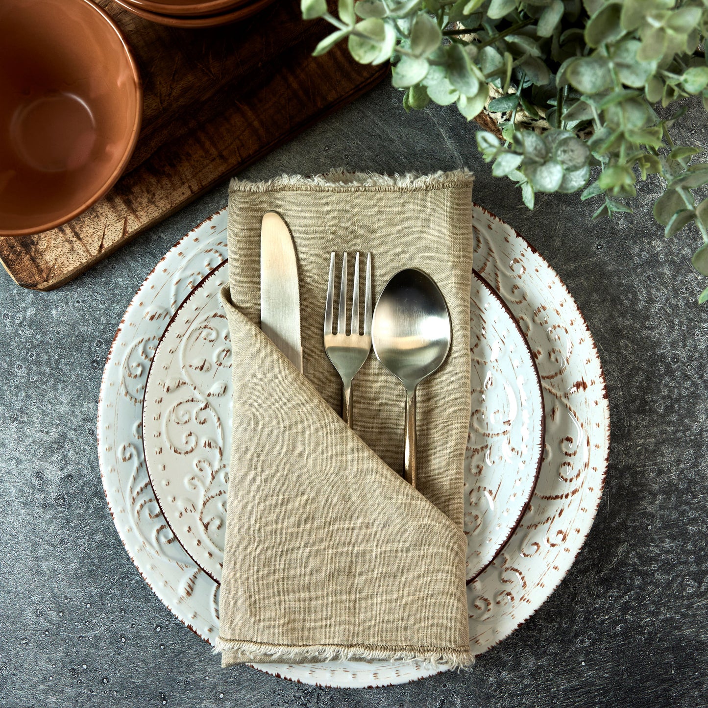 Fringed Stone Washed Napkin
