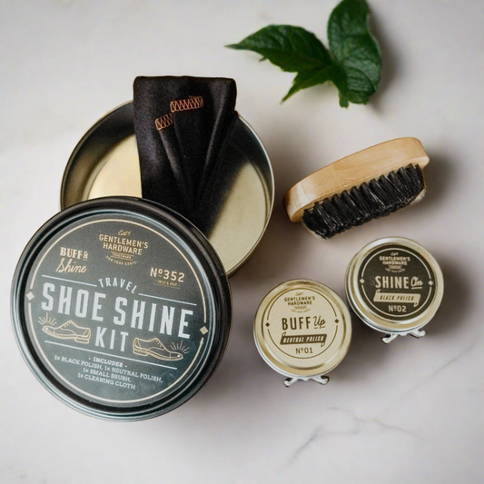 Travel Shoe Shine Tin