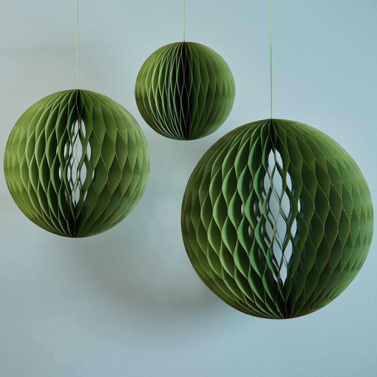 Green Honeycomb Ball Ornament
