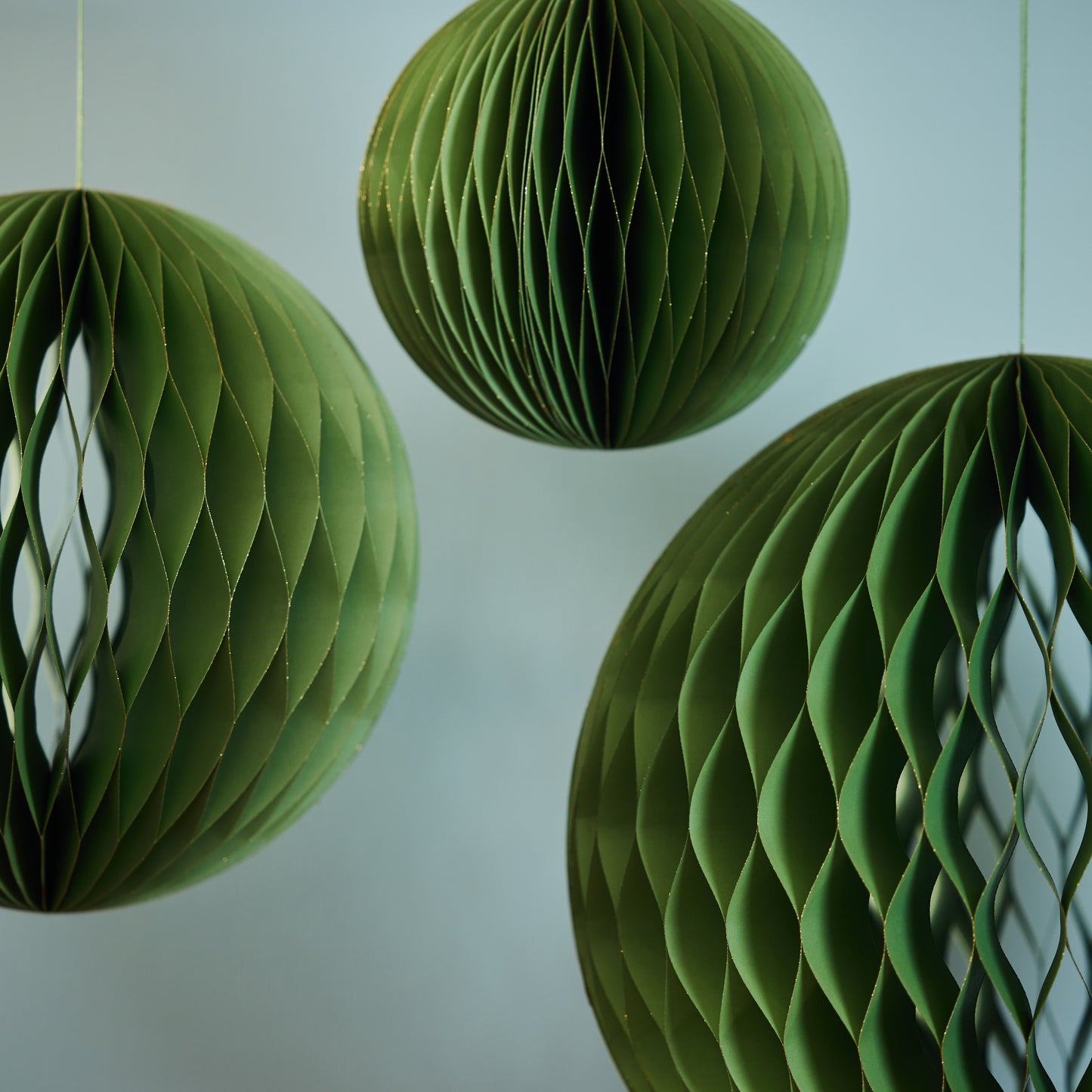 Green Honeycomb Ball Ornament