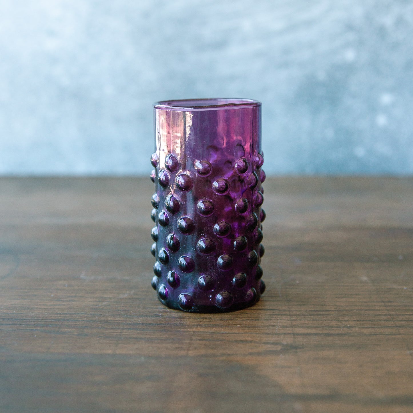 Colorful Hobnail Drinking Glass
