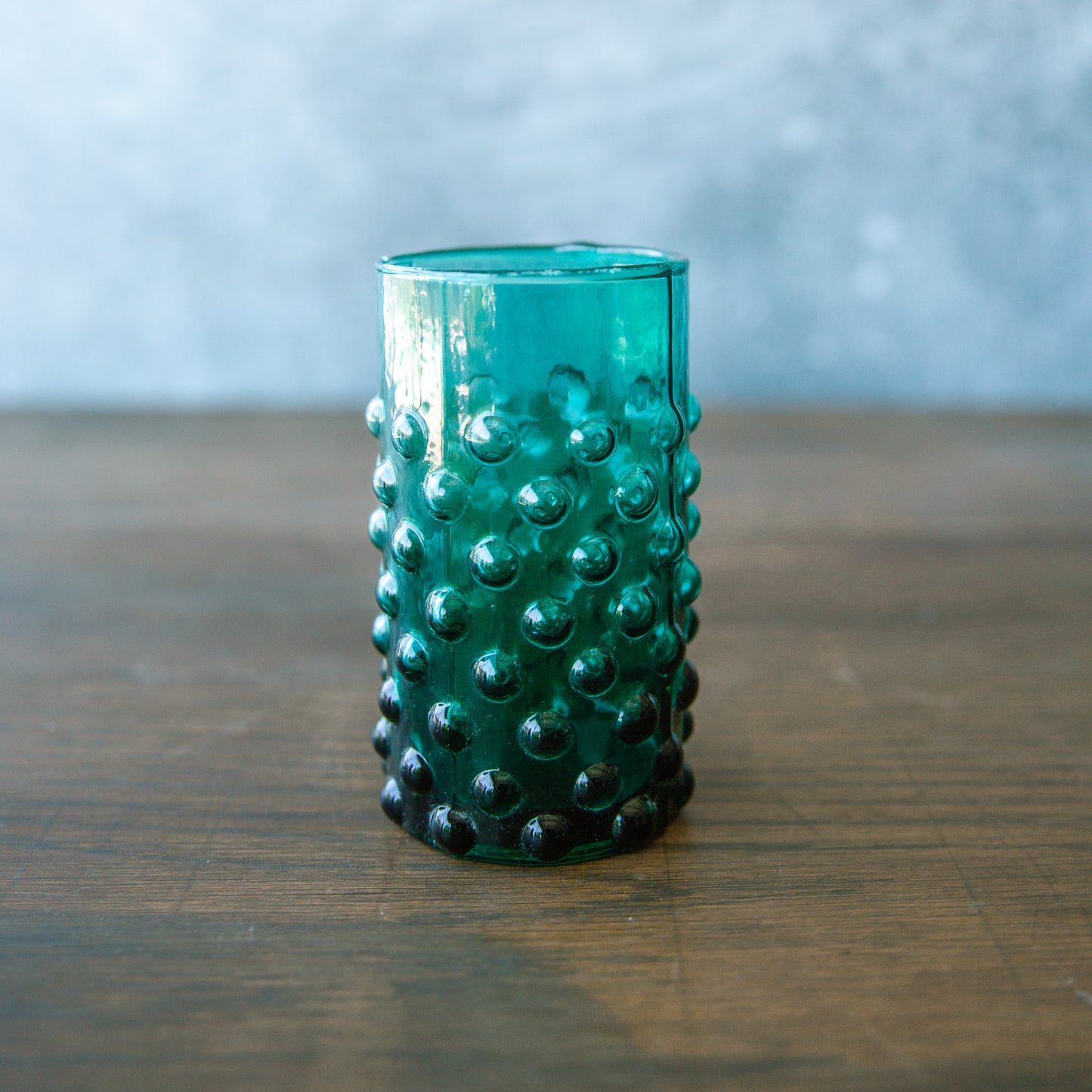 Colorful Hobnail Drinking Glass