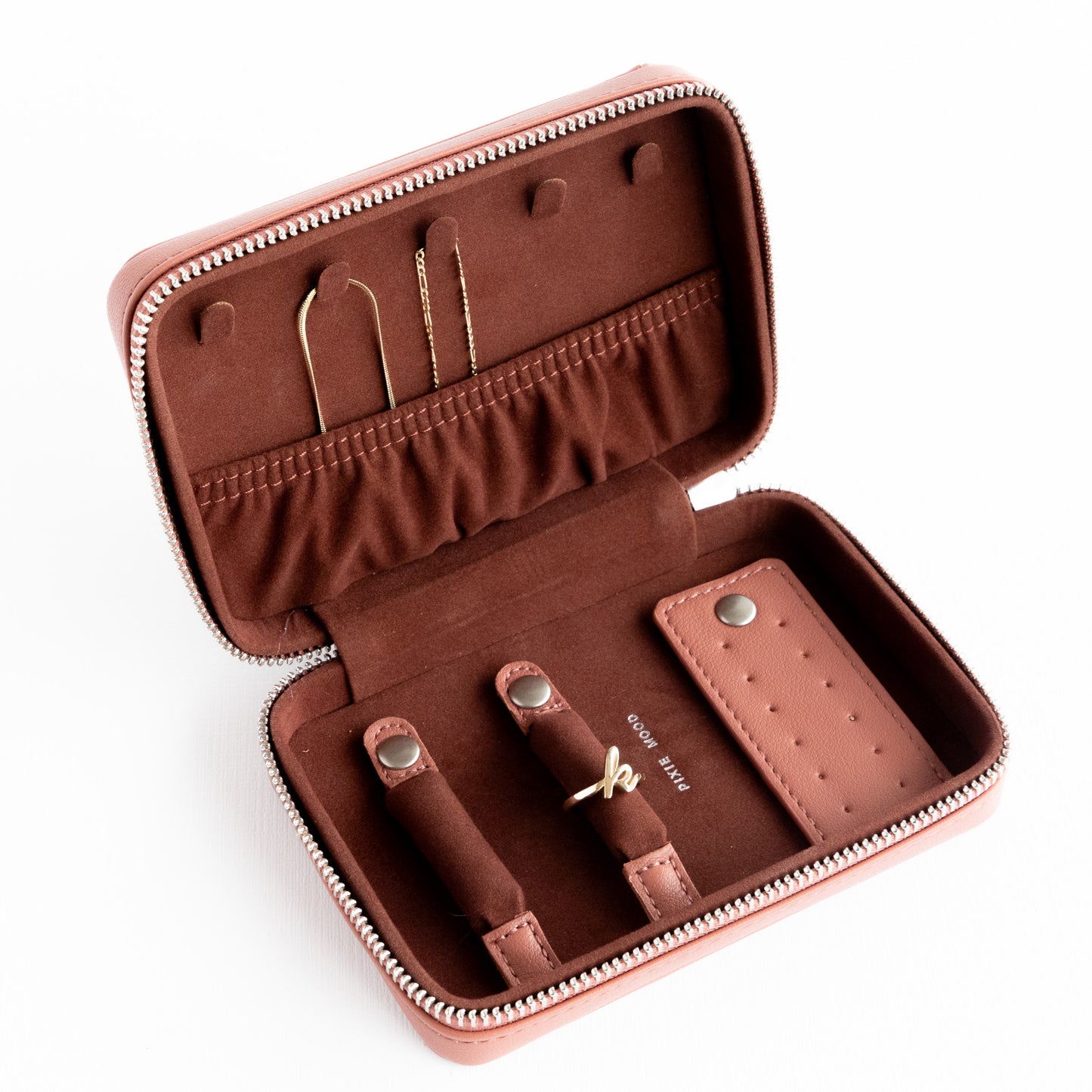 Small Two-Toned Travel Jewelry Case