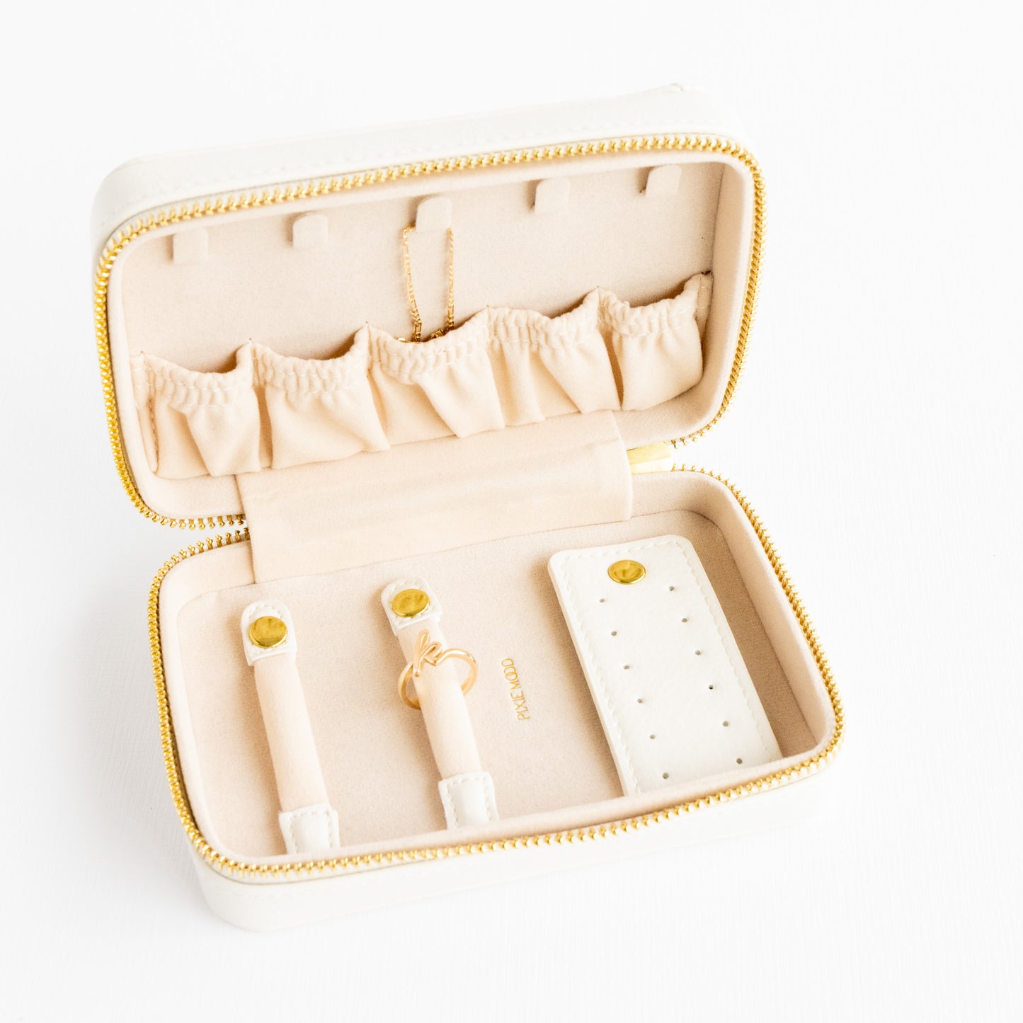 Small Two-Toned Travel Jewelry Case
