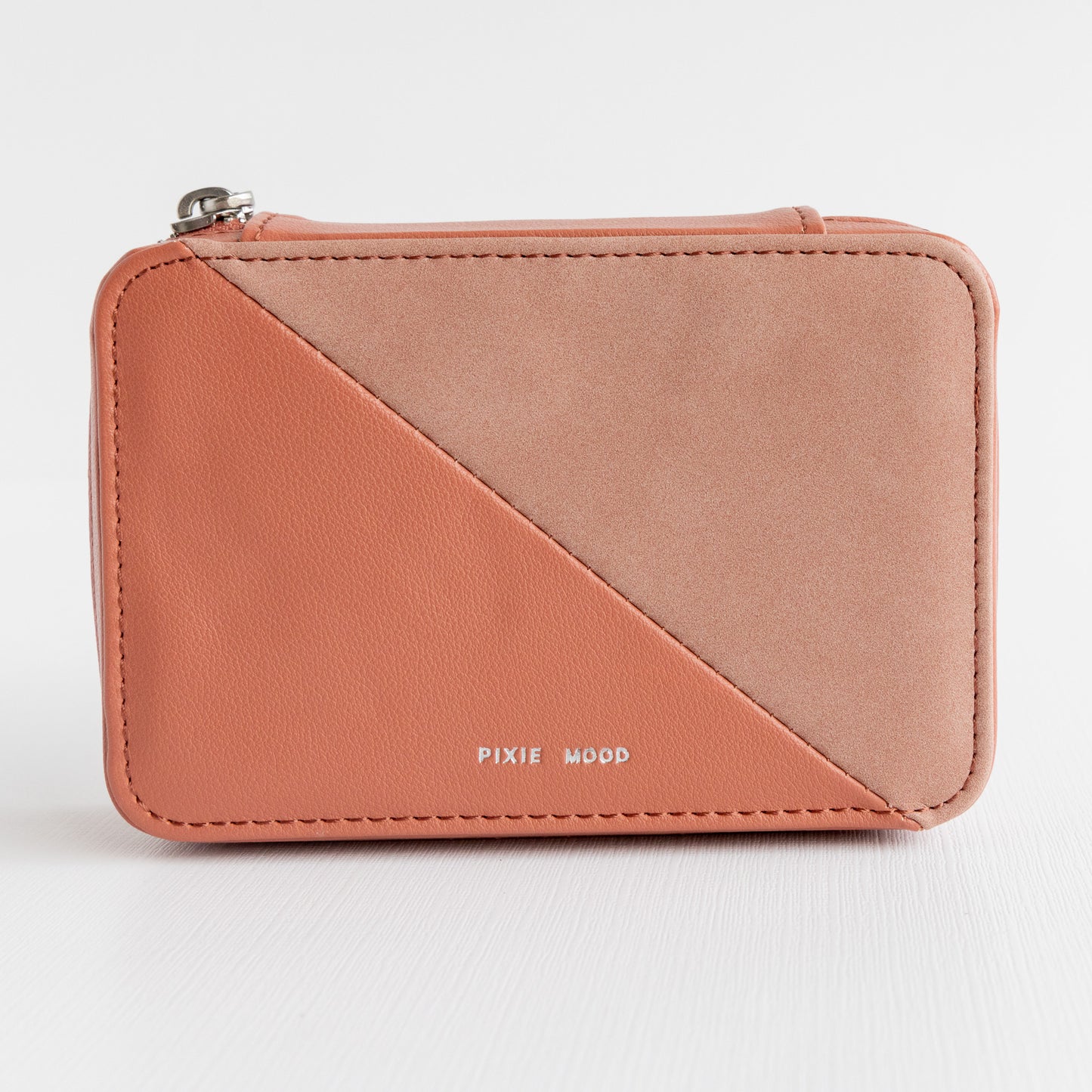 Small Two-Toned Travel Jewelry Case