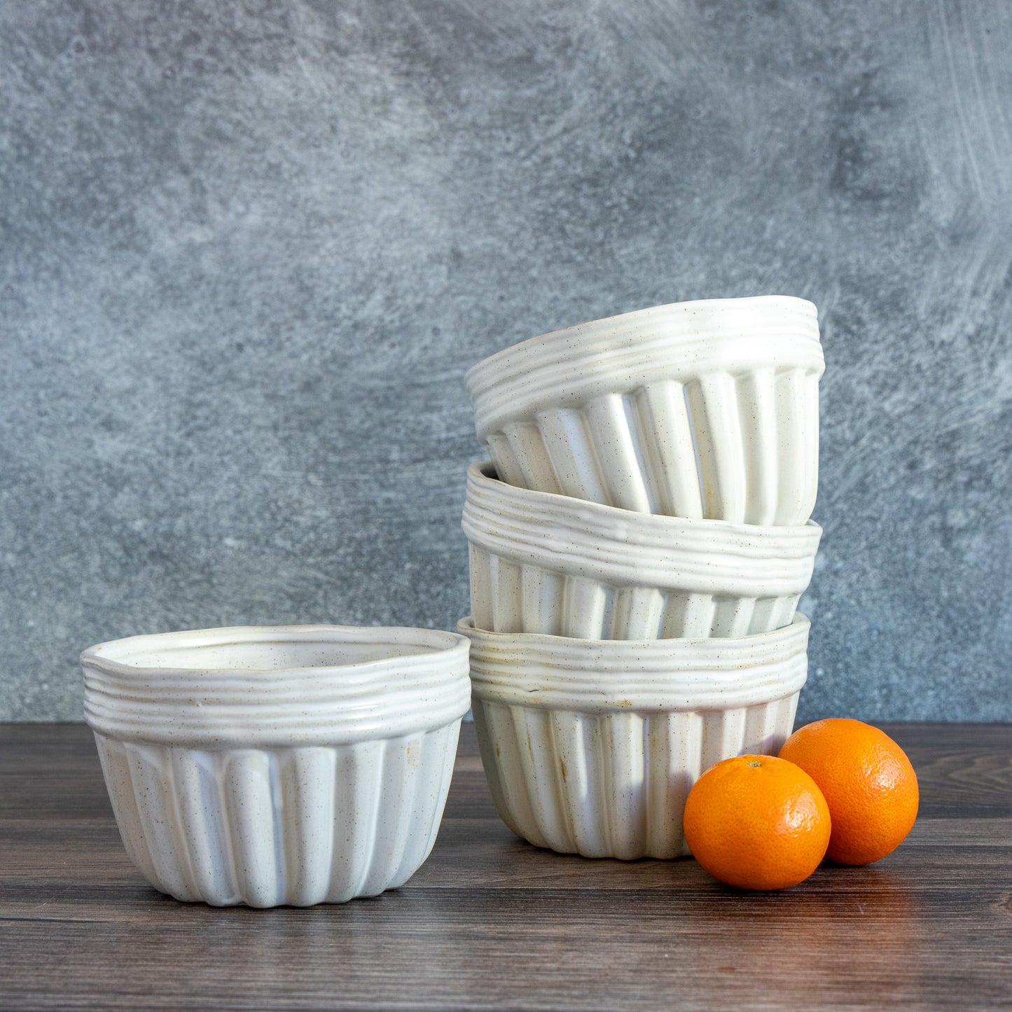 Fluted Stoneware Bowls