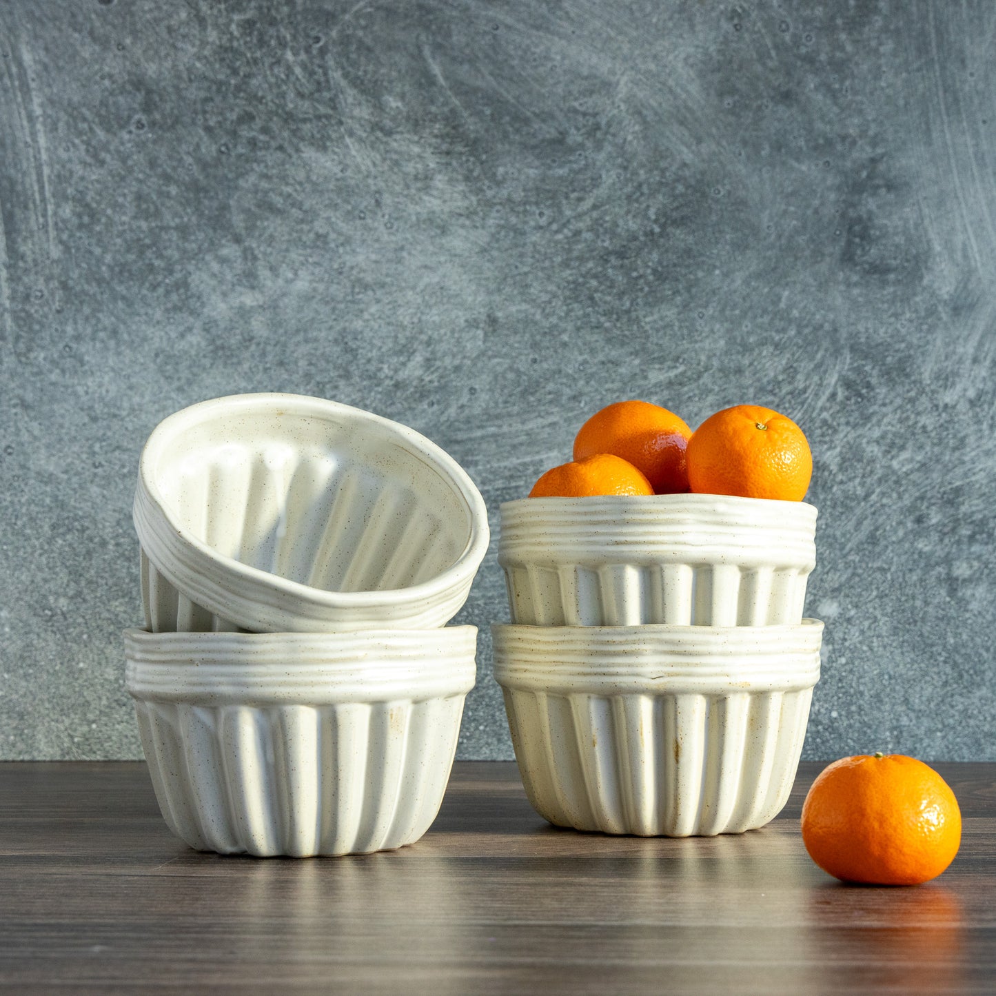 Fluted Stoneware Bowls