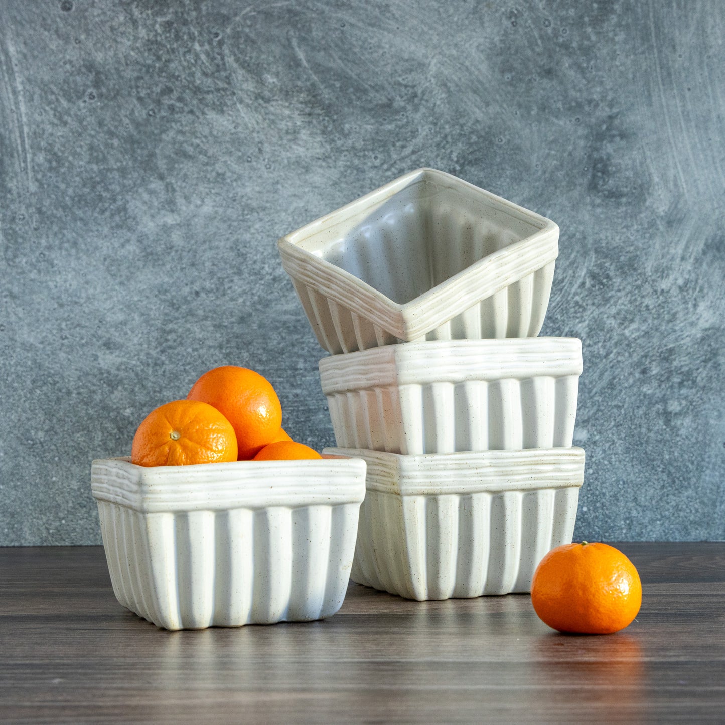 Fluted Stoneware Bowls