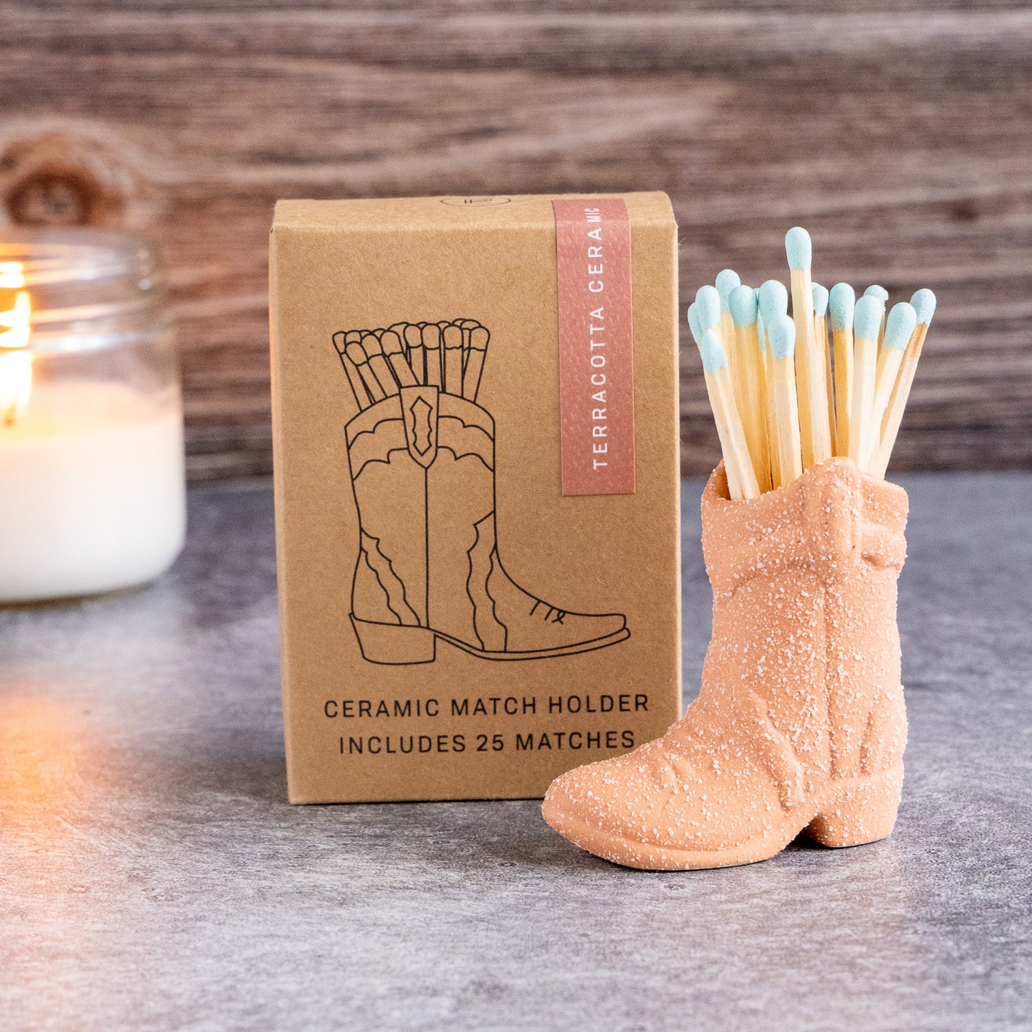 Cowboy Boot Vintage Match Holders