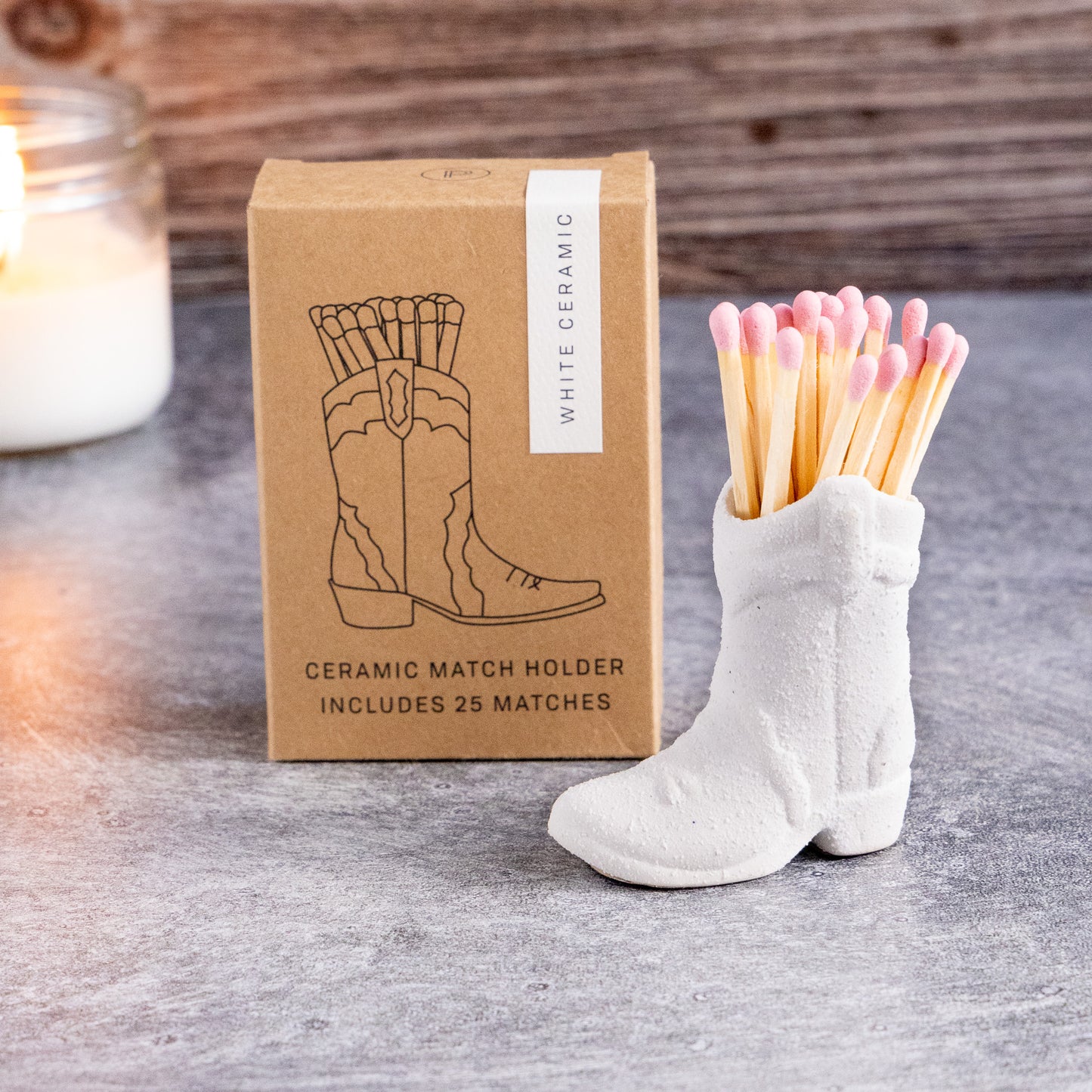 Cowboy Boot Vintage Match Holders
