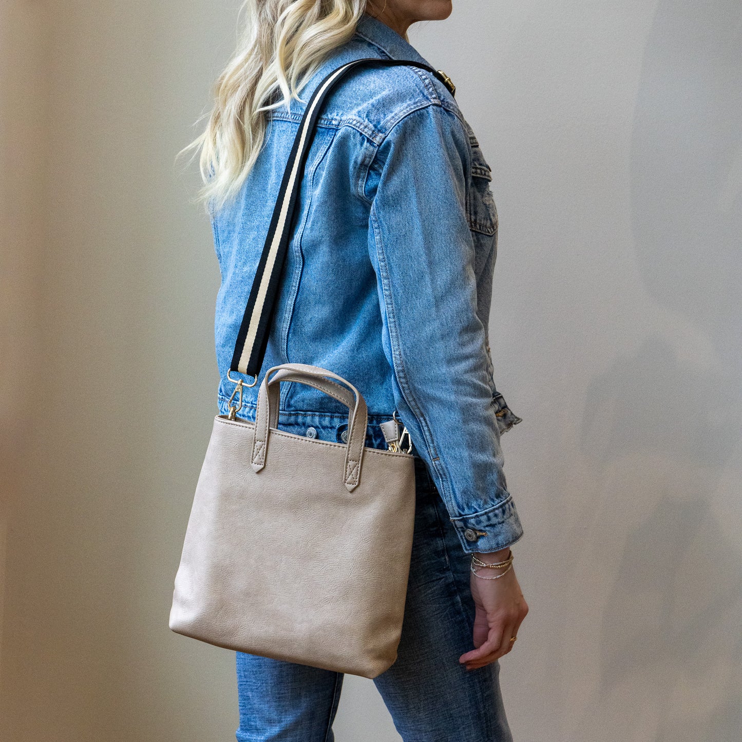 Crossbody with Striped Strap