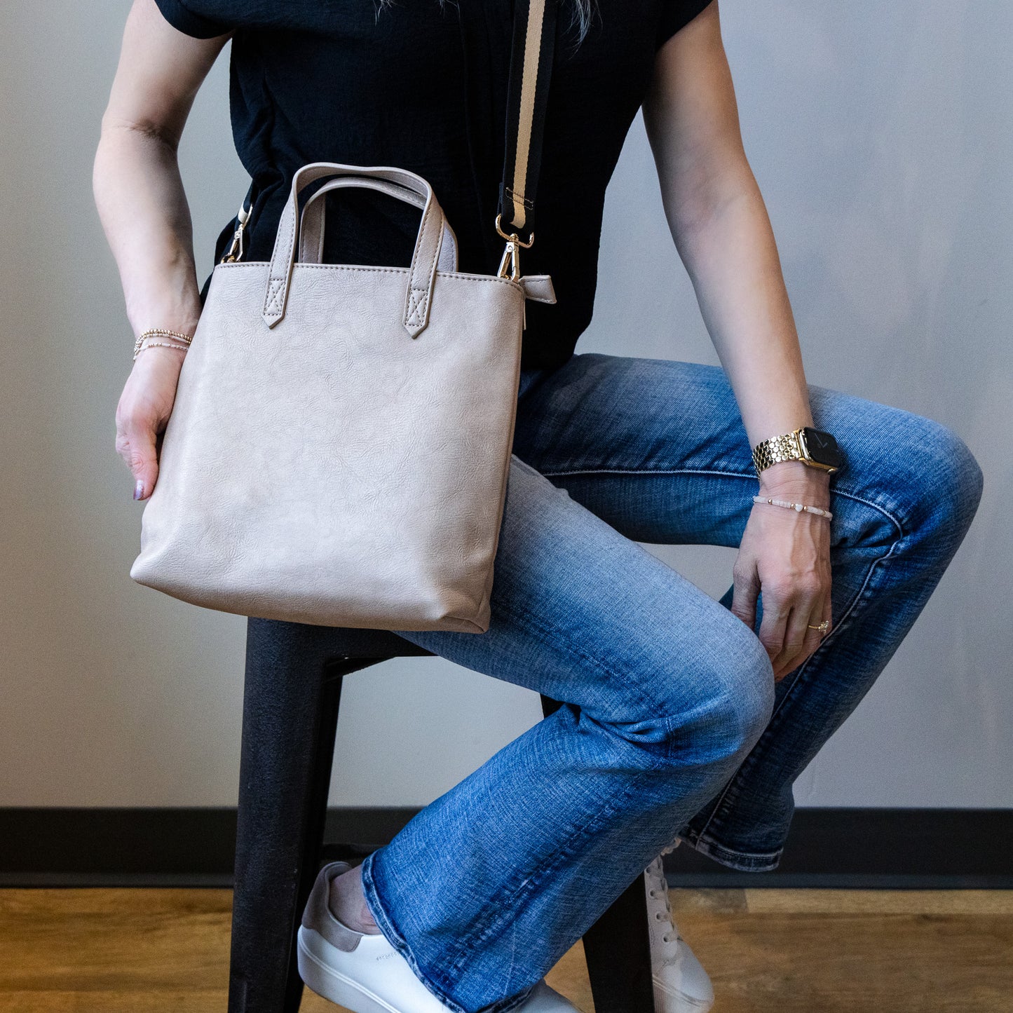 Crossbody with Striped Strap