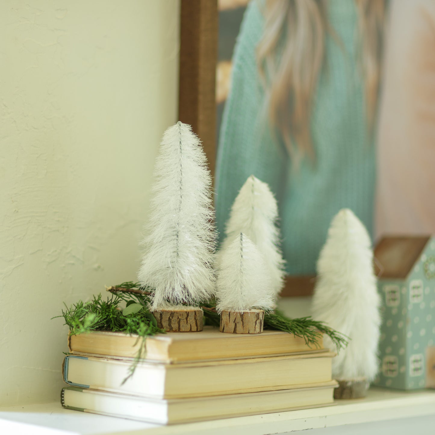 White Fabric String Trees