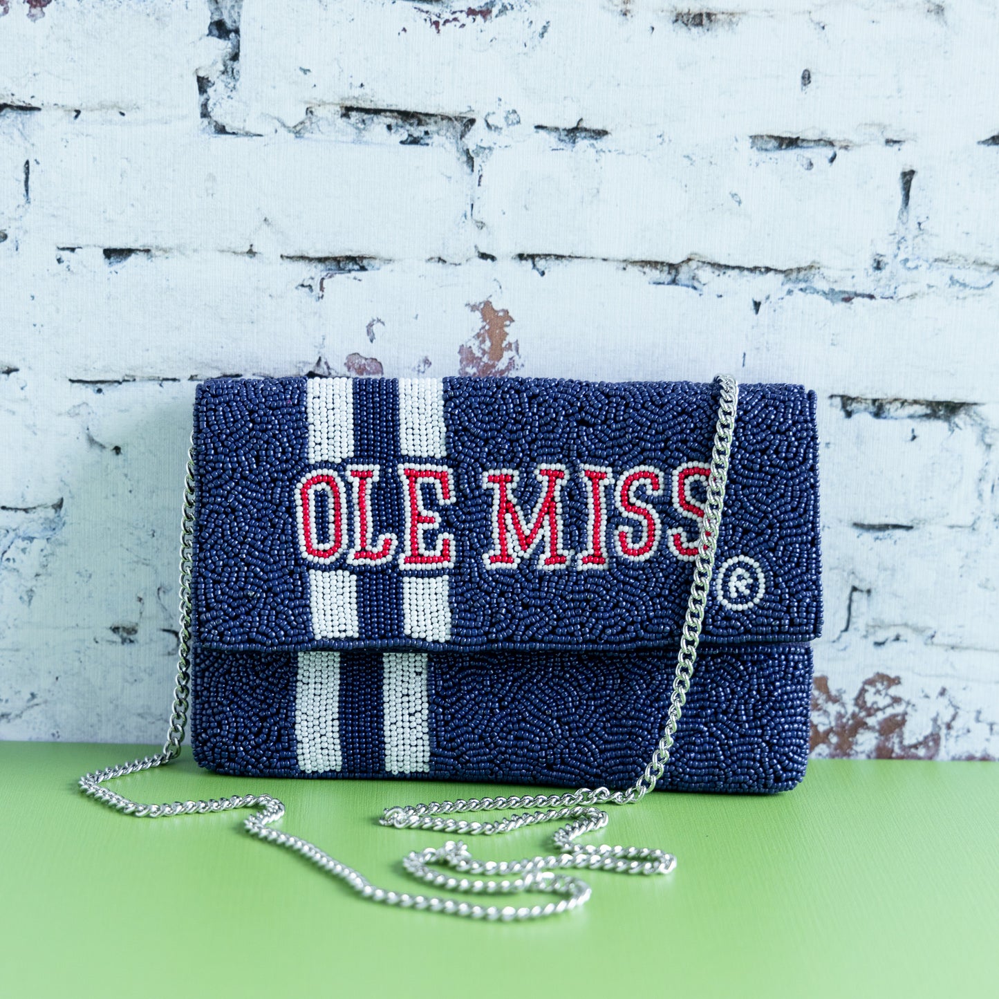 Ole Miss Beaded Mini Crossbody Bag