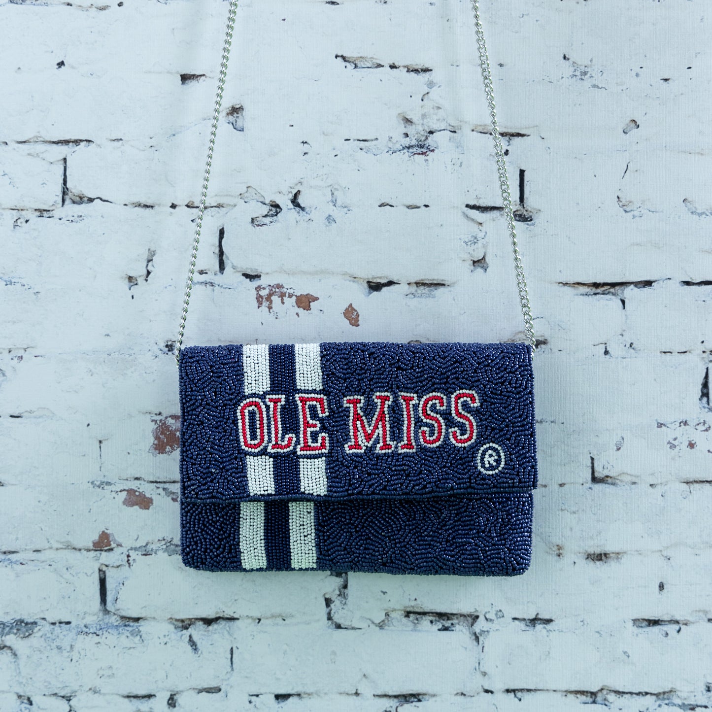 Ole Miss Beaded Mini Crossbody Bag