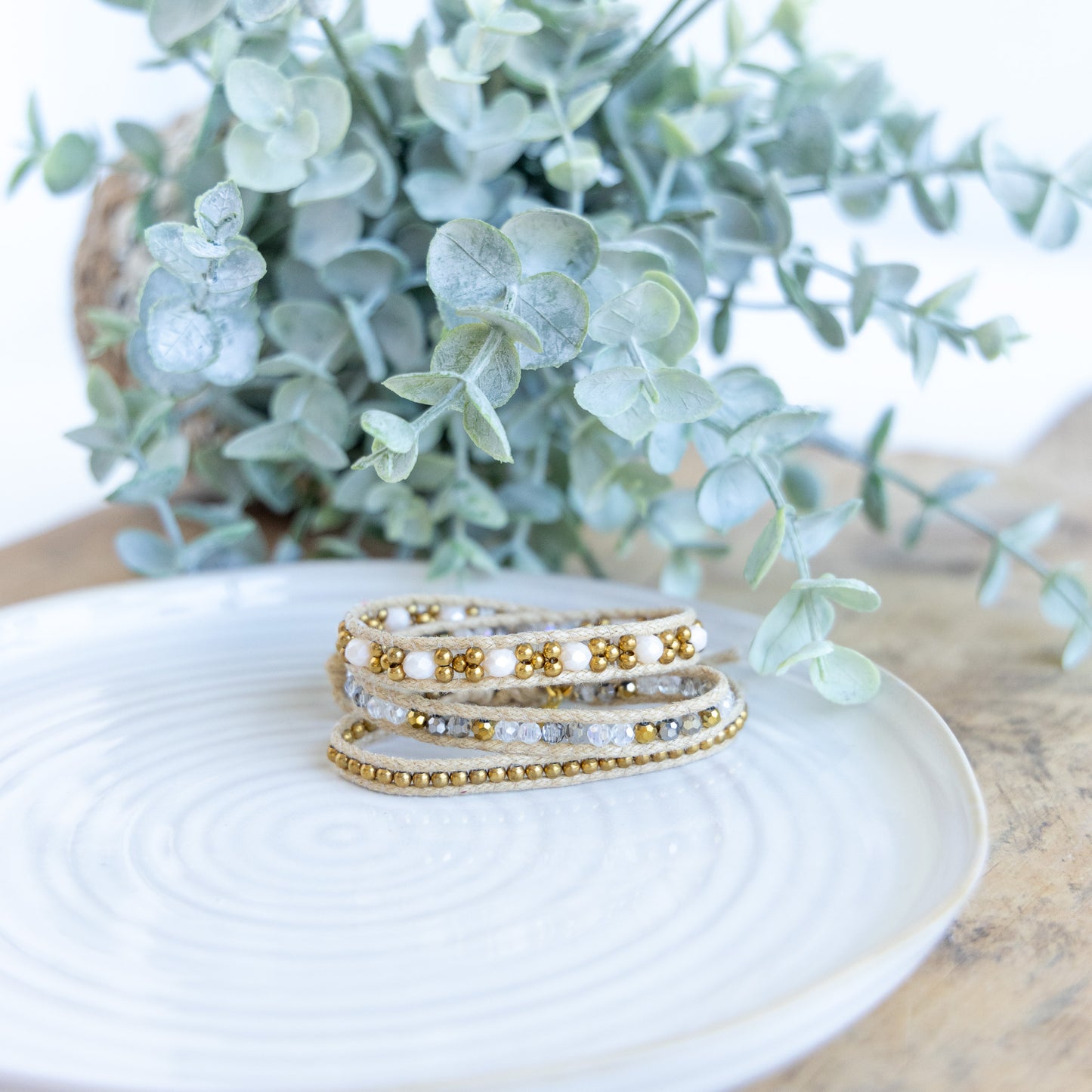 3 Wrap Beaded Bracelet