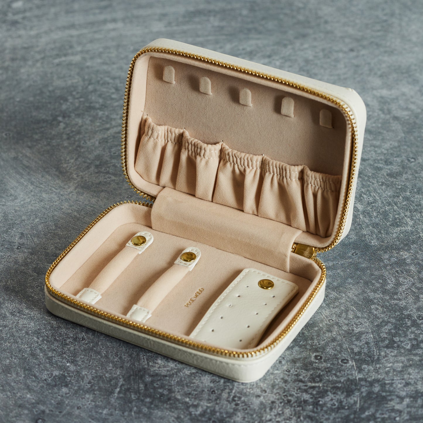 Small Two-Toned Travel Jewelry Case
