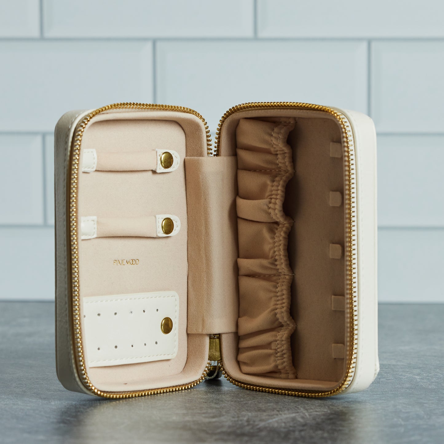 Small Two-Toned Travel Jewelry Case