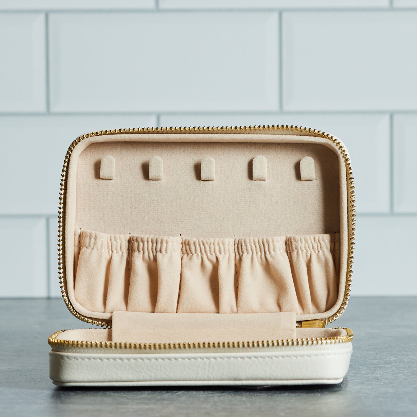 Small Two-Toned Travel Jewelry Case