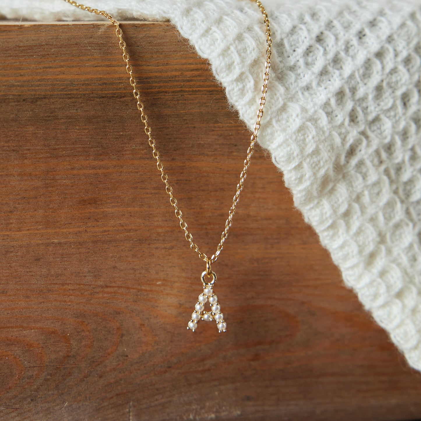 Pearl Initial Necklace