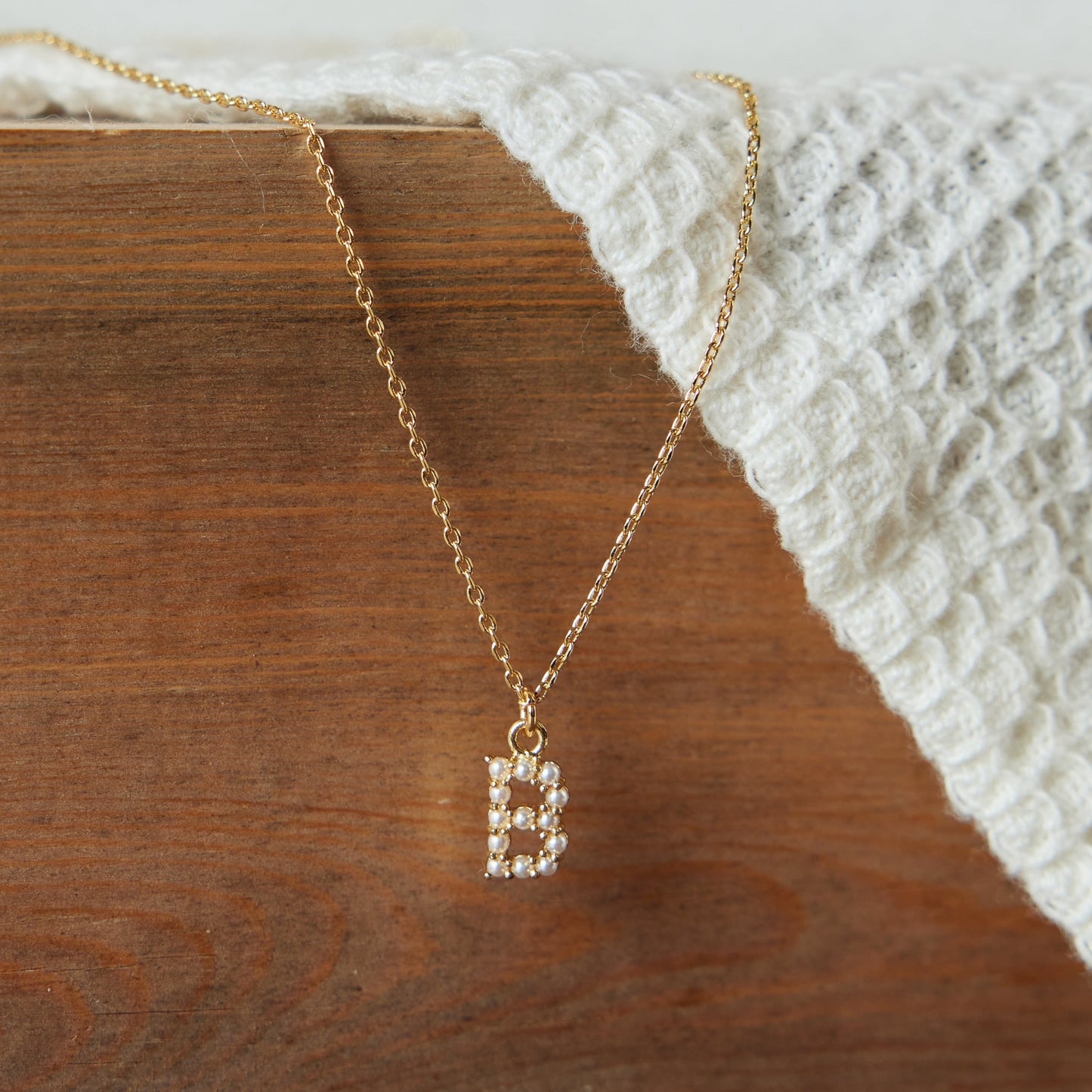 Pearl Initial Necklace