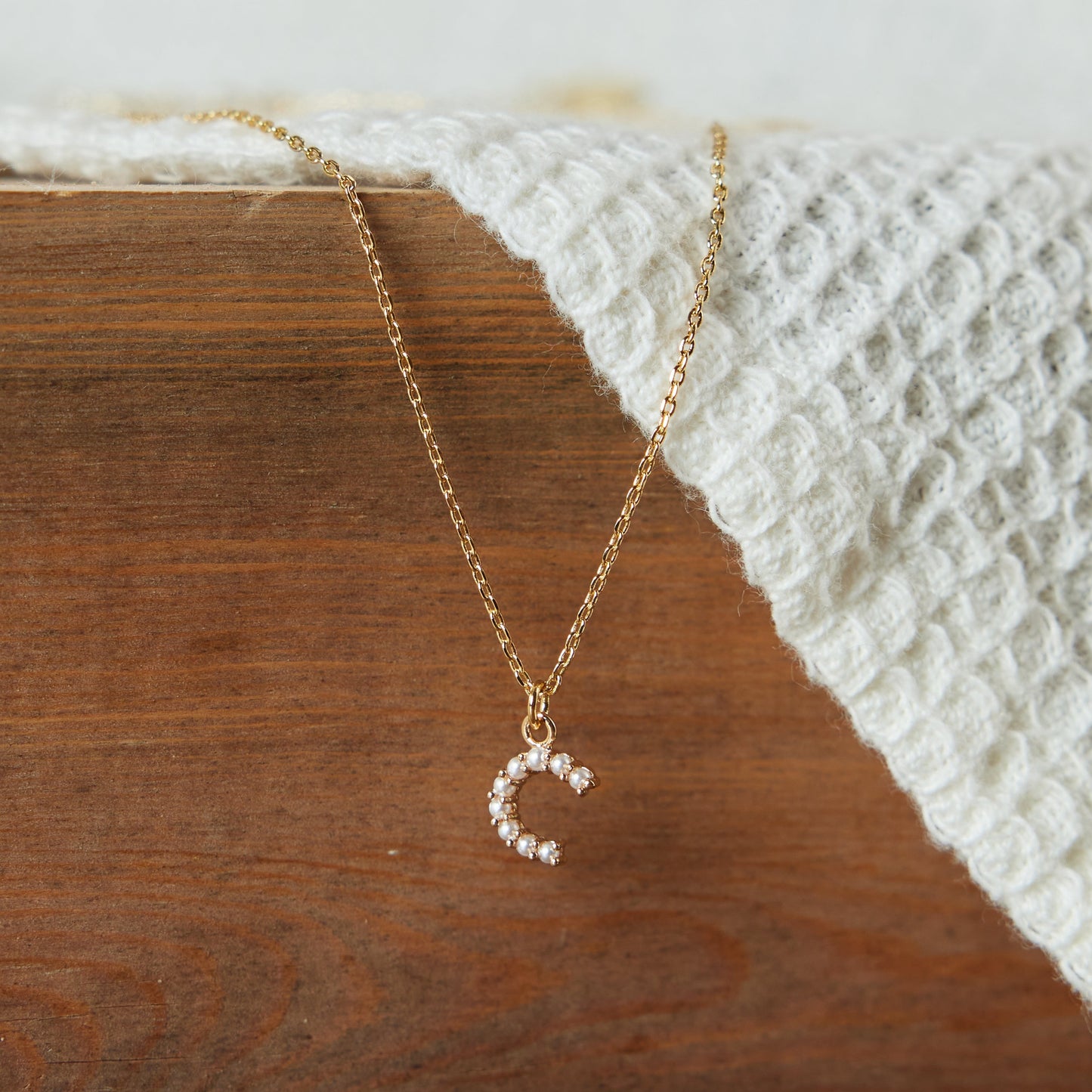 Pearl Initial Necklace