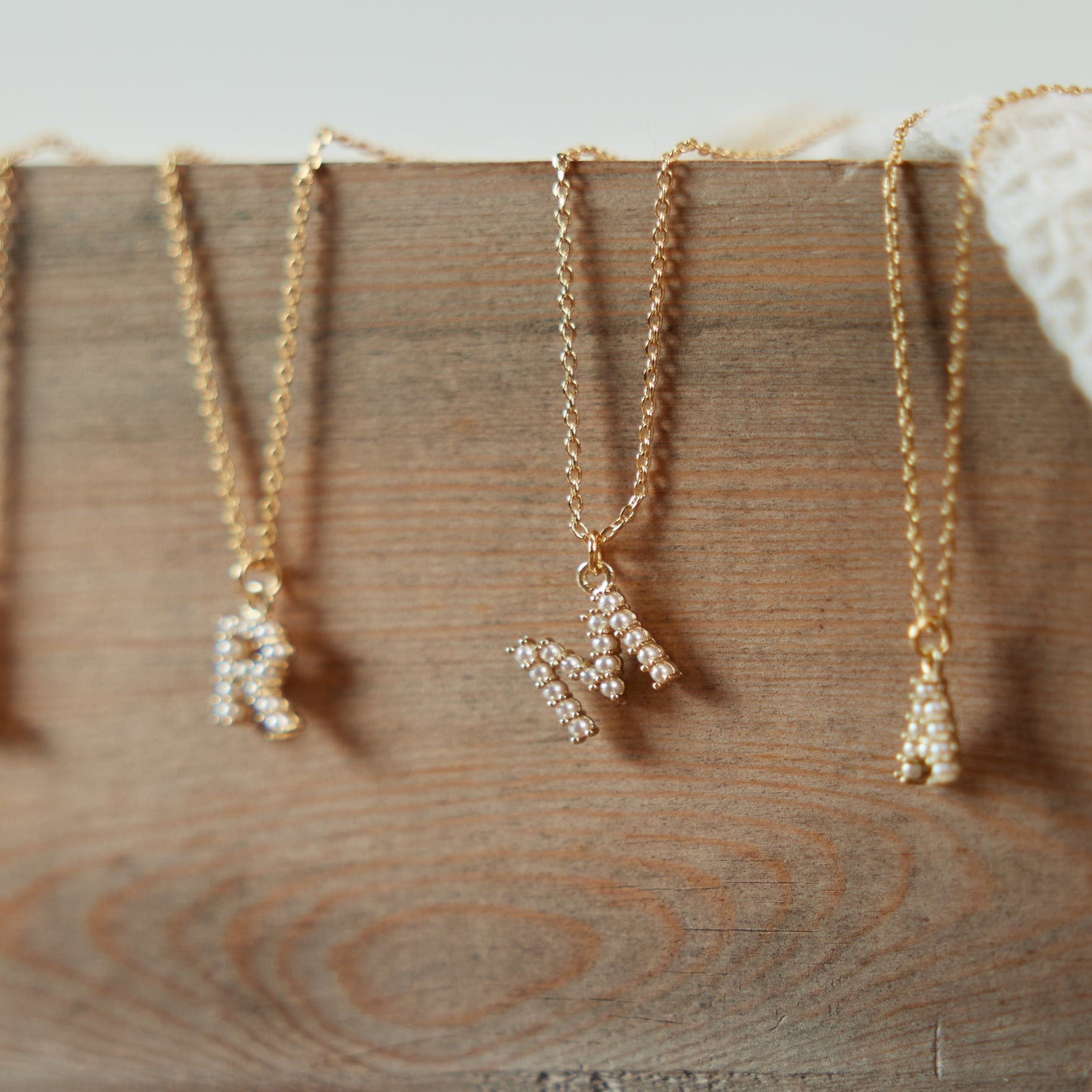 Pearl Initial Necklace