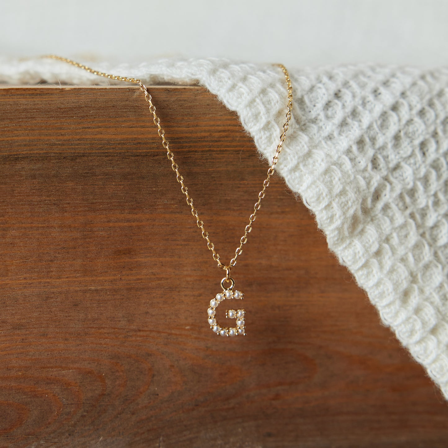 Pearl Initial Necklace