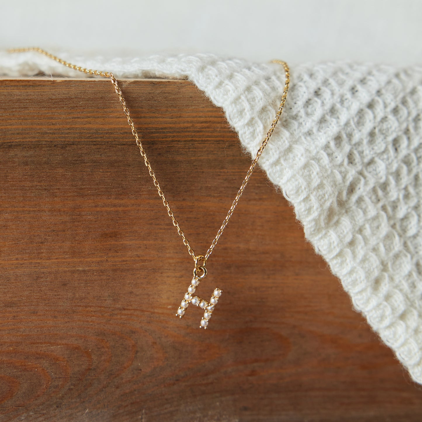 Pearl Initial Necklace