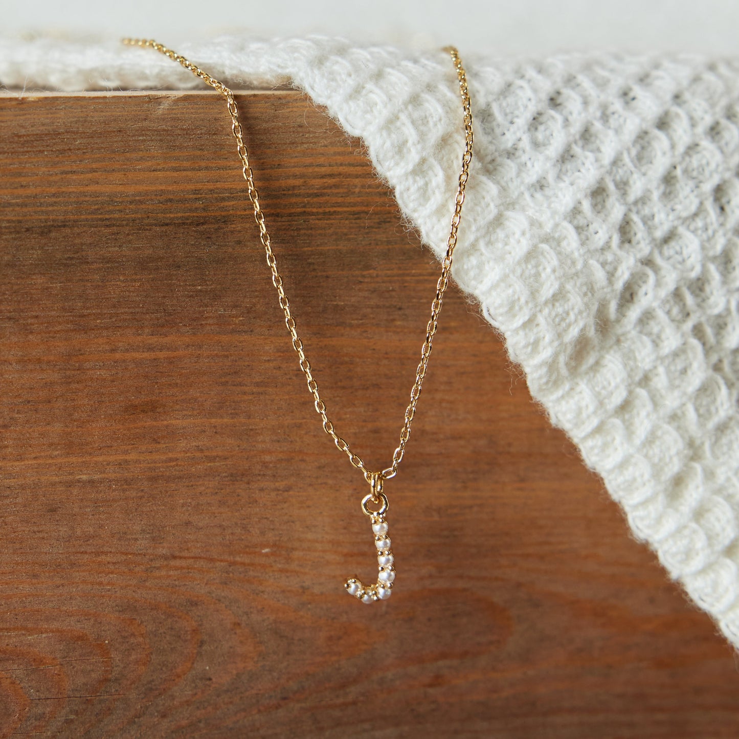 Pearl Initial Necklace