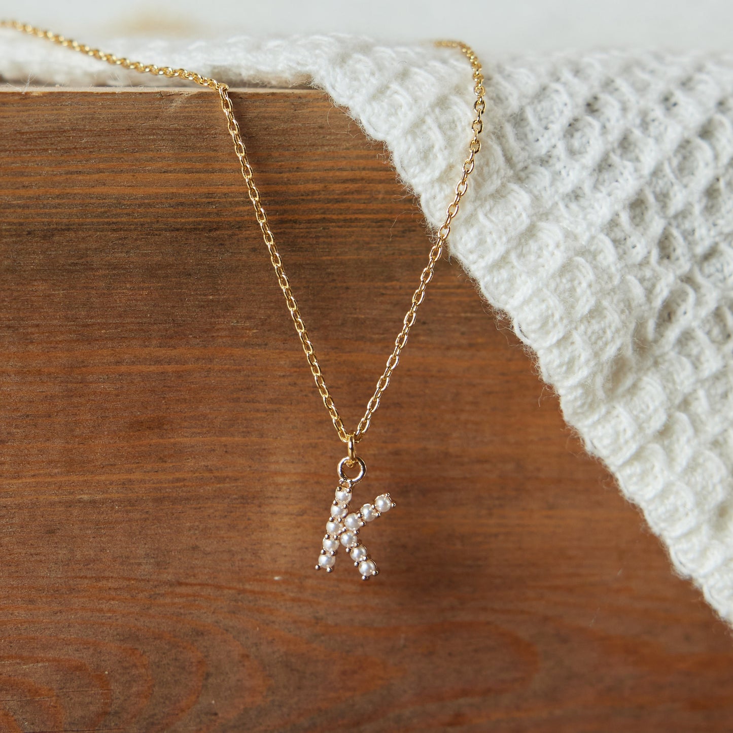 Pearl Initial Necklace